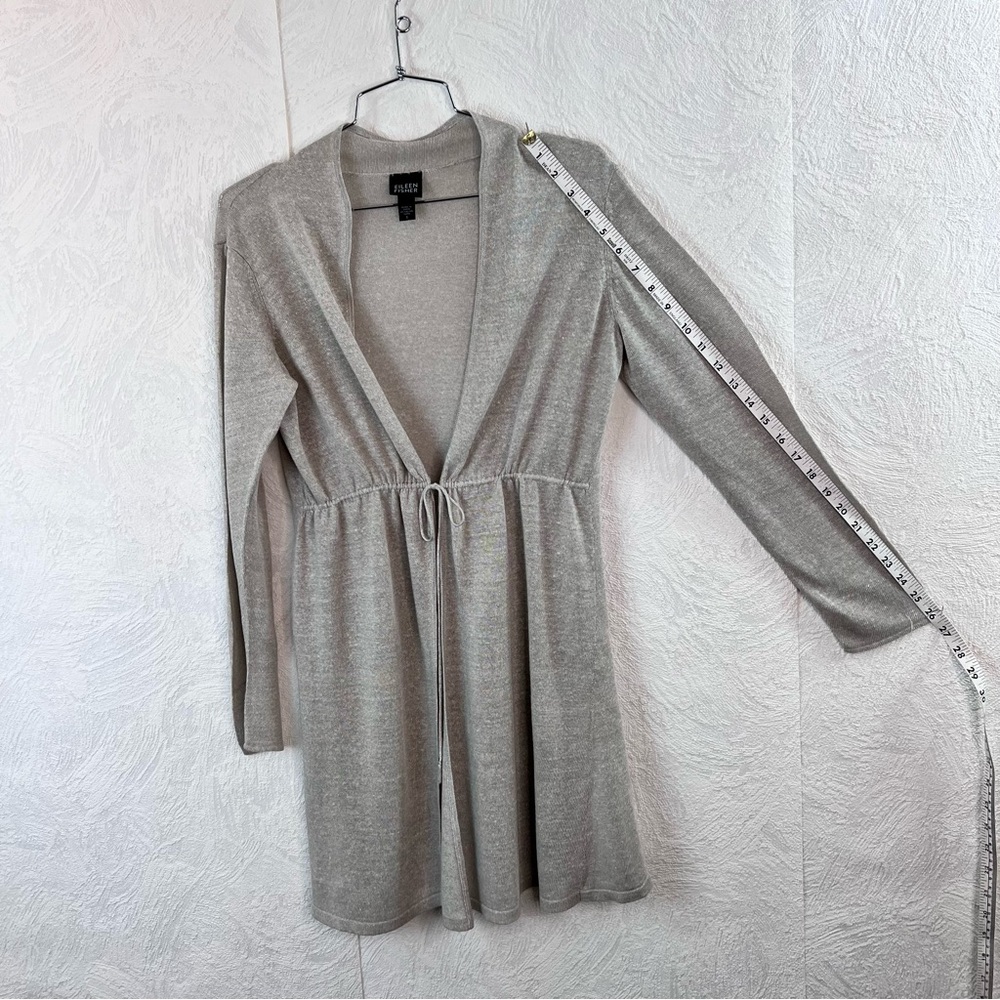 Eileen Fisher Linen and Silk Blend Gray Sweater Size Small - Picture 4 of 7